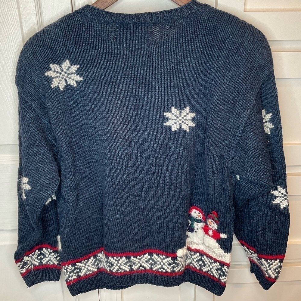 Croft & Barrow hand knitted zip up holiday sweater - Picture 6 of 9